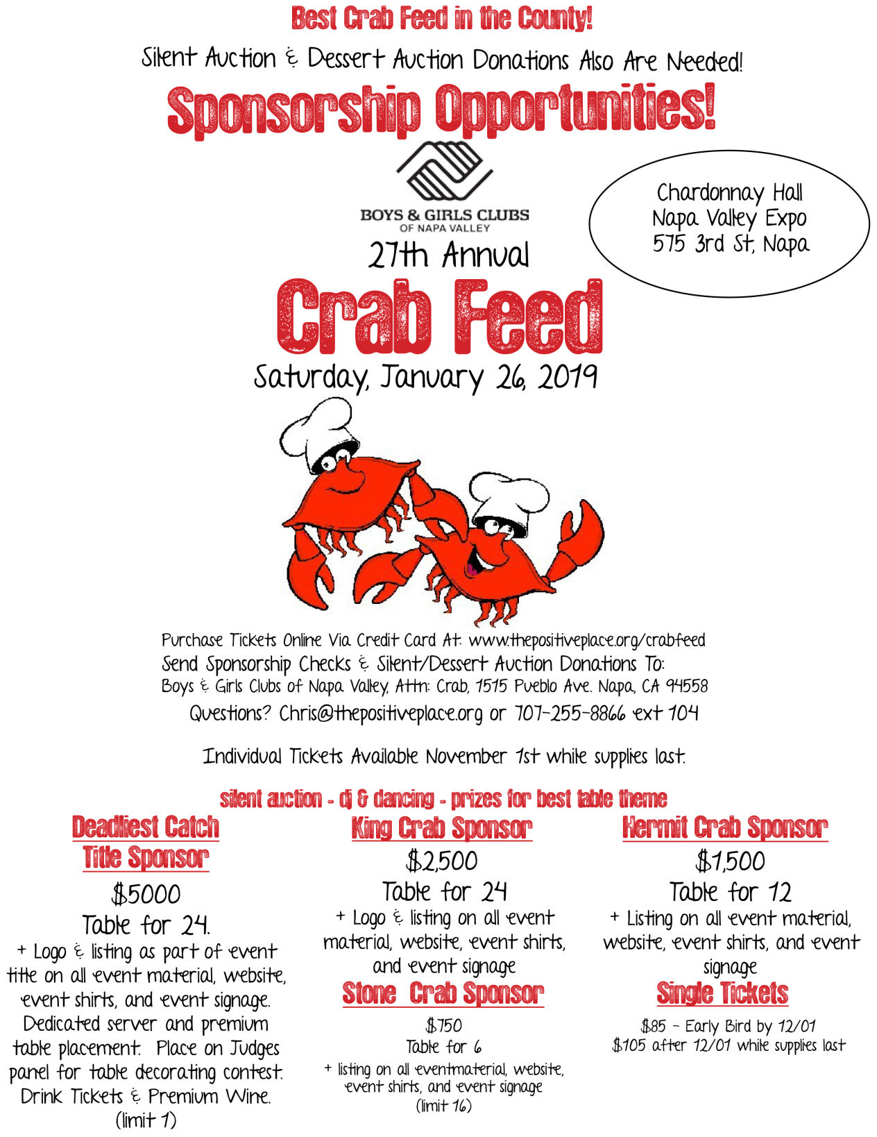 27th Annual Crab Feed